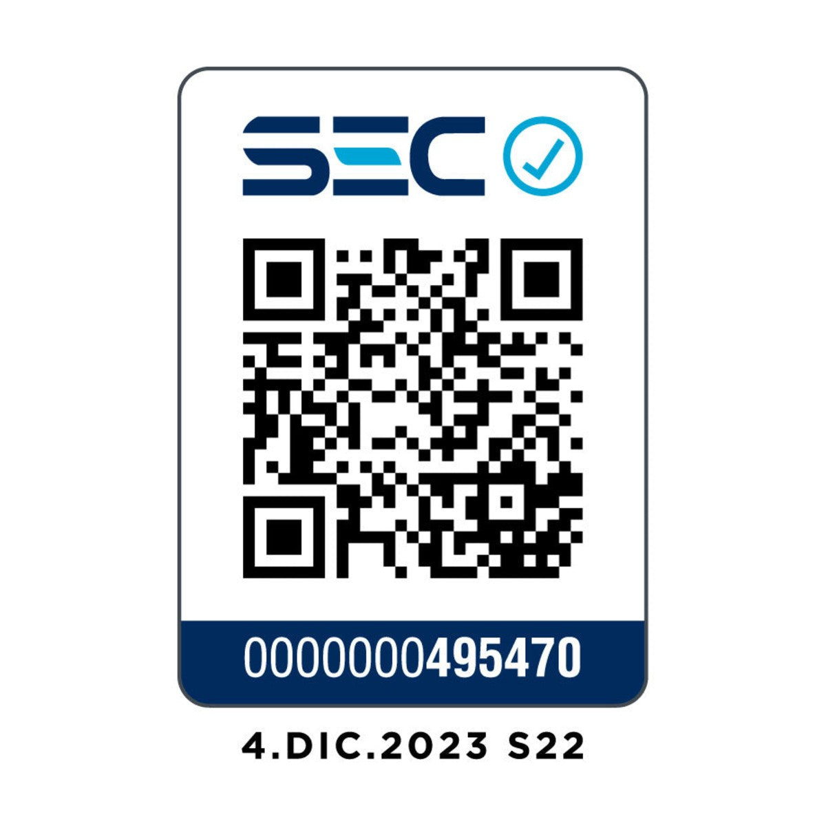 Código QR de certificación SEC folio 495470 – Generador eléctrico insonorizado trifásico diésel GS11YLD- 12kVA - Kolvok