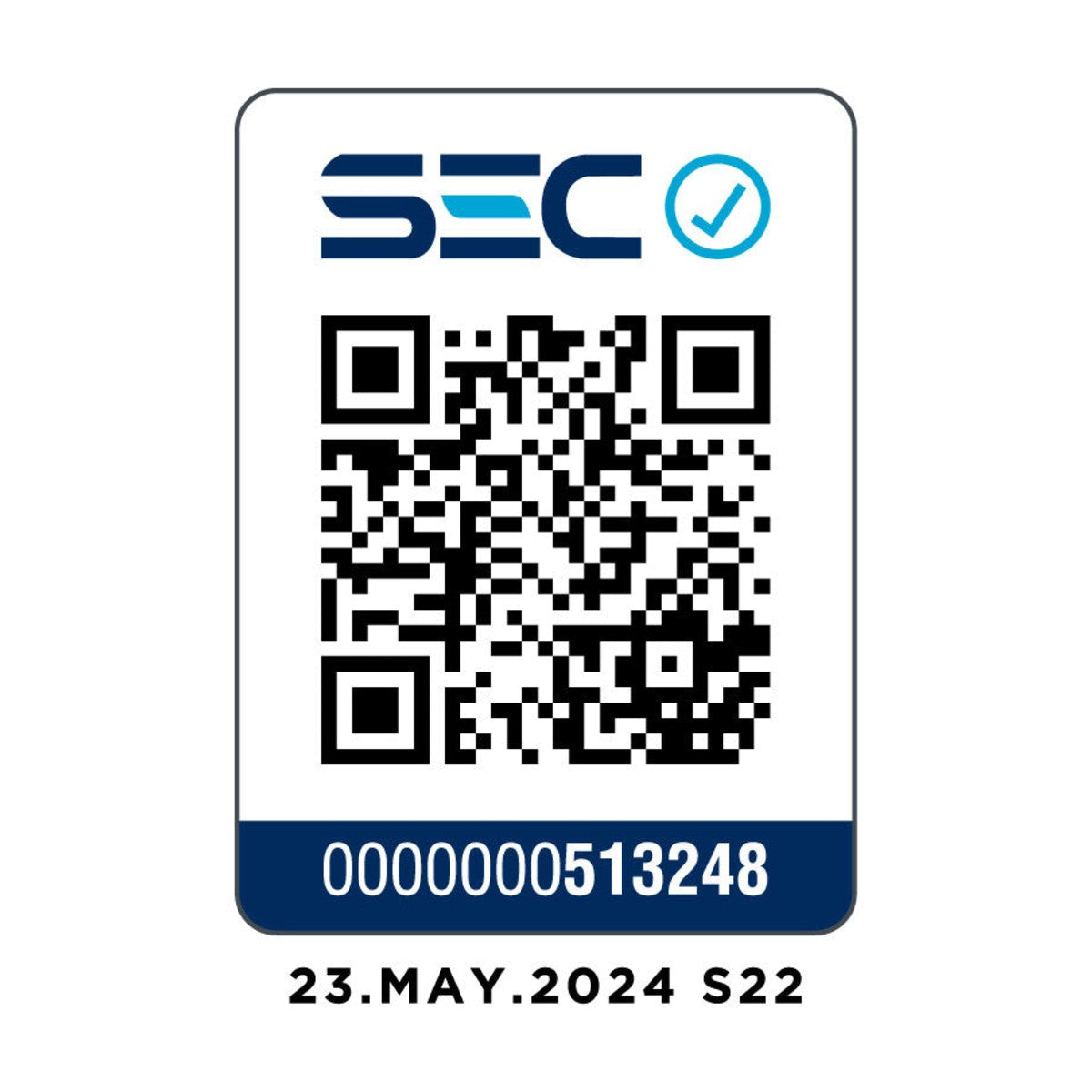 Código QR de certificación SEC folio 513248 – Generador diésel trifásico GS36BDD Baudouin 36 kVA Kolvok