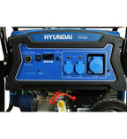 Generador eléctrico Hyundai gasolina 7,5/8,3 KW/KVA partida eléctrica monofásico abierto con ruedas