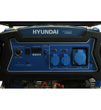 Generador eléctrico Hyundai gasolina 6/6,5 KW/KVA partida eléctrica monofásico abierto con ruedas