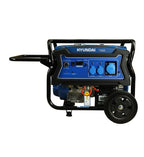Generador eléctrico Hyundai gasolina 6/6,5 KW/KVA partida eléctrica monofásico abierto con ruedas