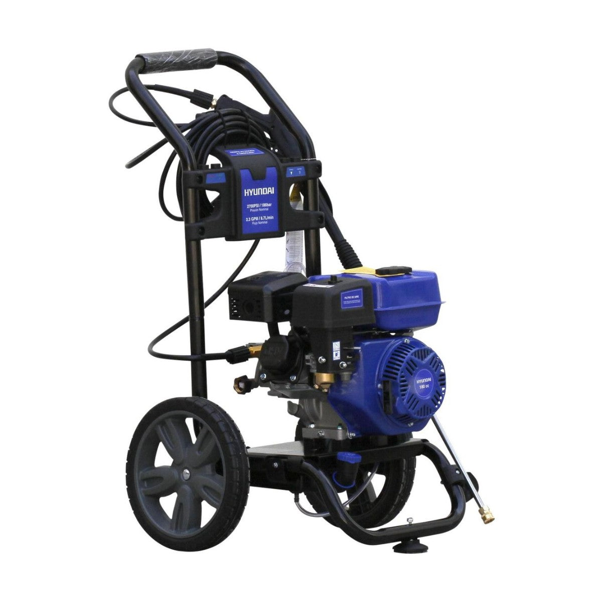 Hidrolavadora Hyundai GPW2700 a gasolina 5 HP 186 bar – vista completa