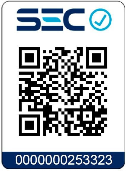 Código QR de certificación SEC folio 253323 – Motobomba Gasolina 1" 1.1HP - Daishin - Motor Honda