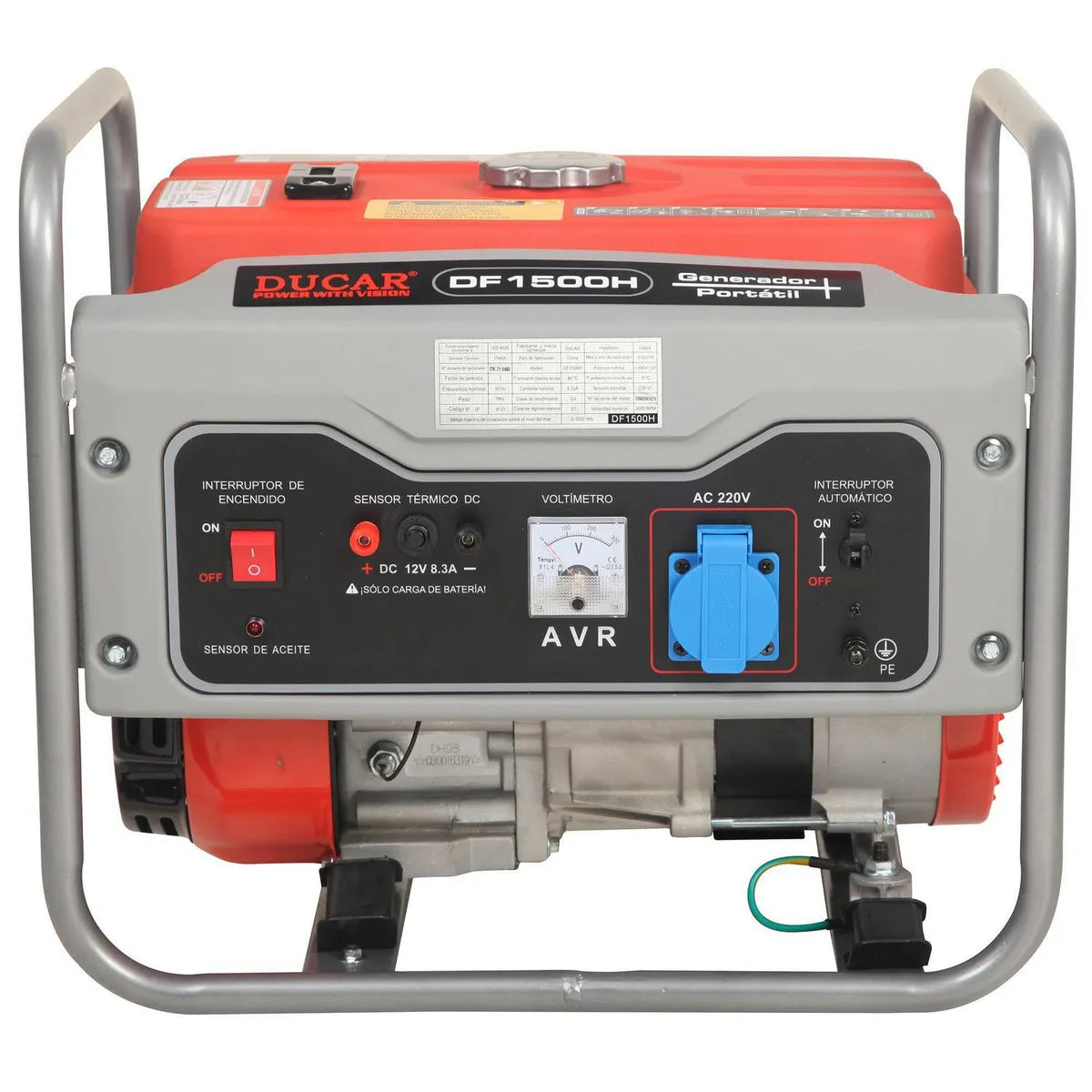 Generador eléctrico Gasolina 1.2 KVA Ducar